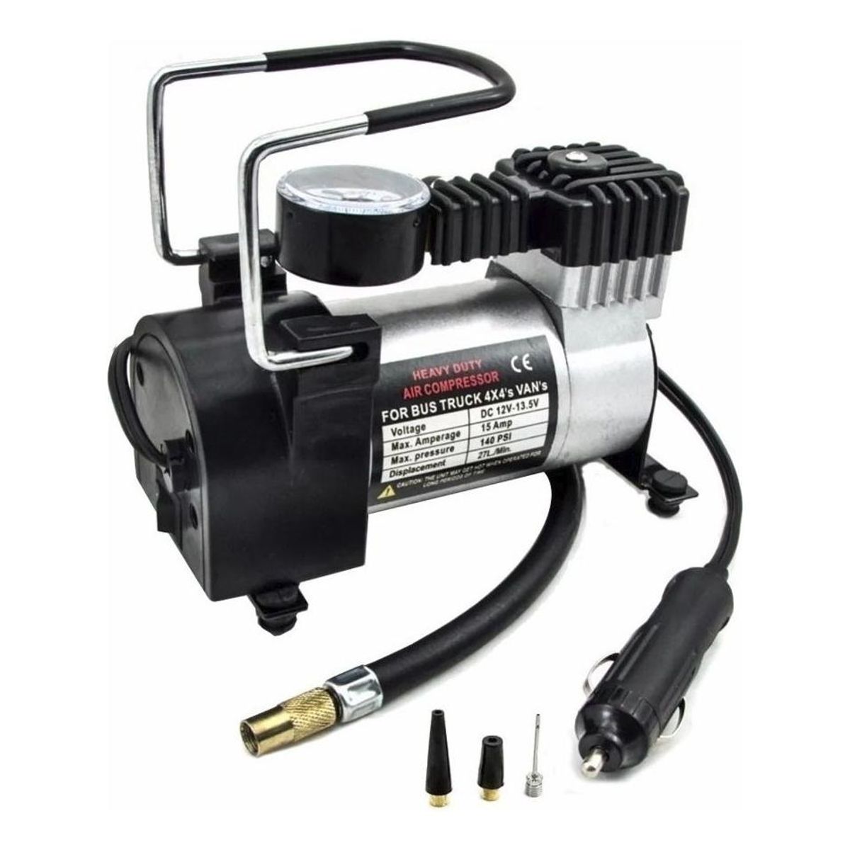 GENERICO - Compresor de Aire 12V para Neumáticos 140 PSI