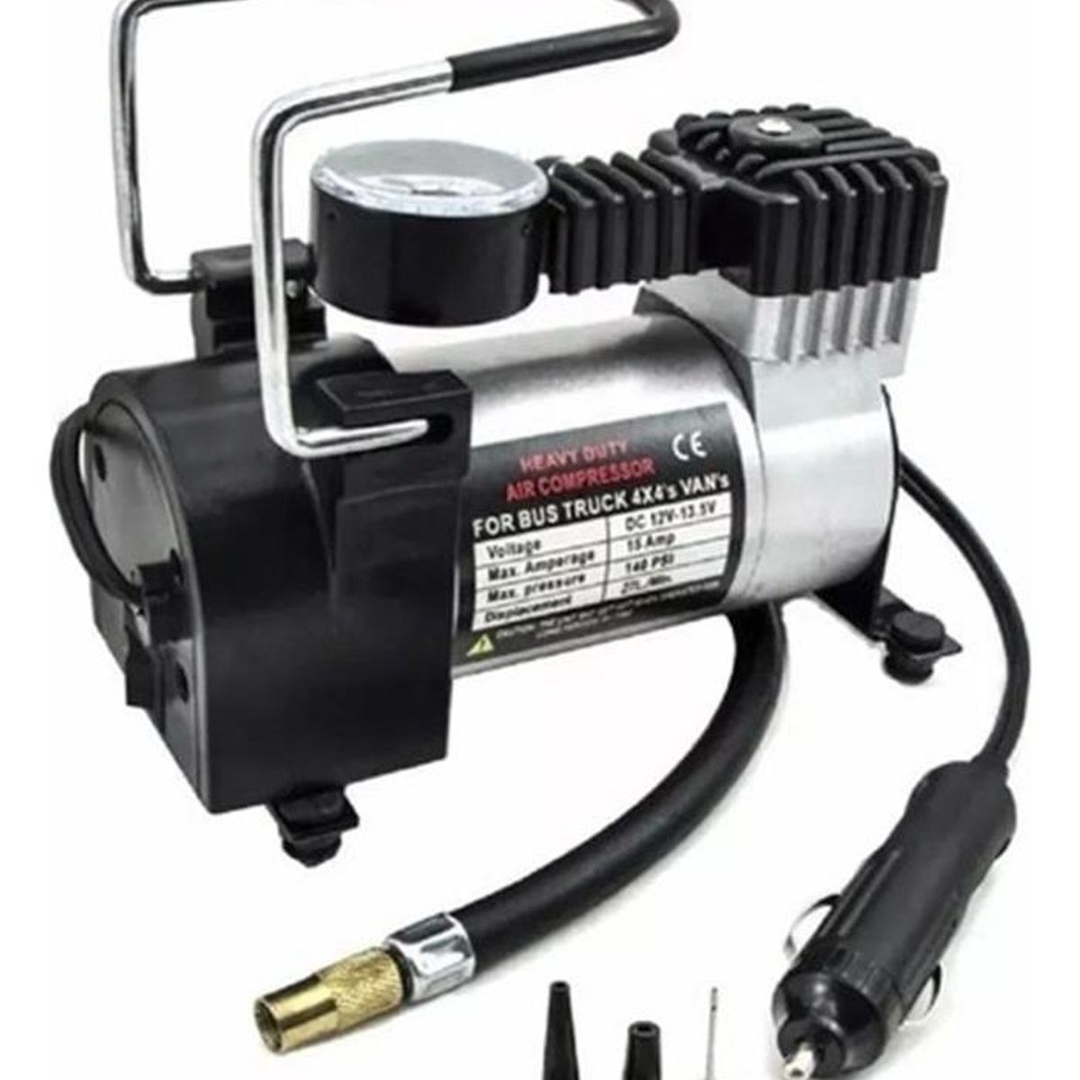 GENERICO - Compresor de Aire DC 12V Inflador Multifuncional Portátil