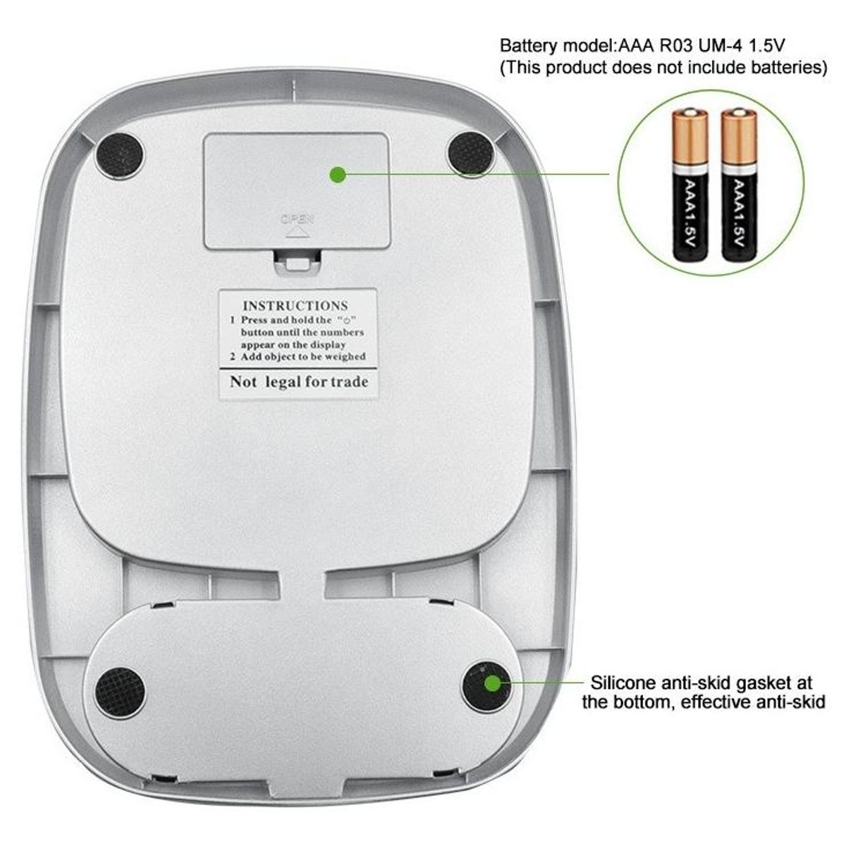 GENERICO - Balanza Digital de Cocina de 10kg con Alta Precisión