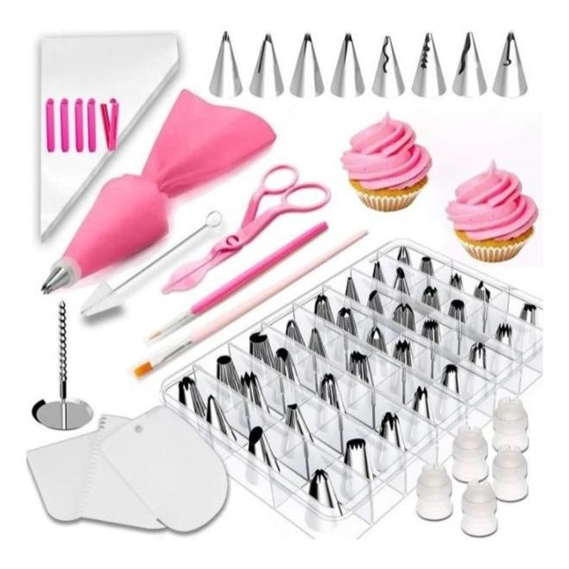 GENERICO - Set de Boquillas de Decoración para Pastelería 83 Pcs