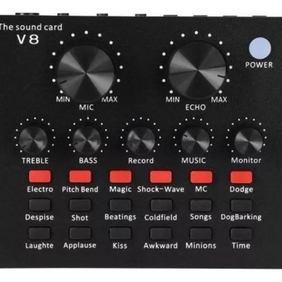 GENERICO - Interfaz de Audio USB V8 con Mezclador y Cables