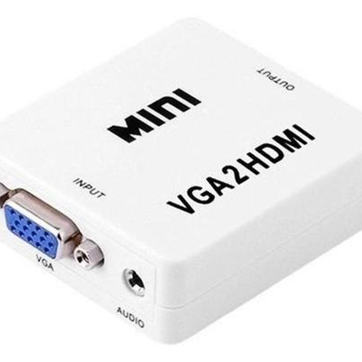 GENERICO - Adaptador VGA a HDMI para Video y Audio Full HD