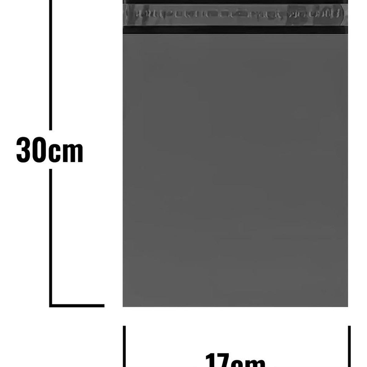 GENERICO - Pack de 100 Bolsas Courier Autoadhesivas Negras 17x30 cm