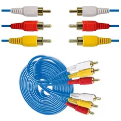 GENERICO - Cable RCA 3x3 de Audio y Video de 3 Metros Ideal para Conexiones