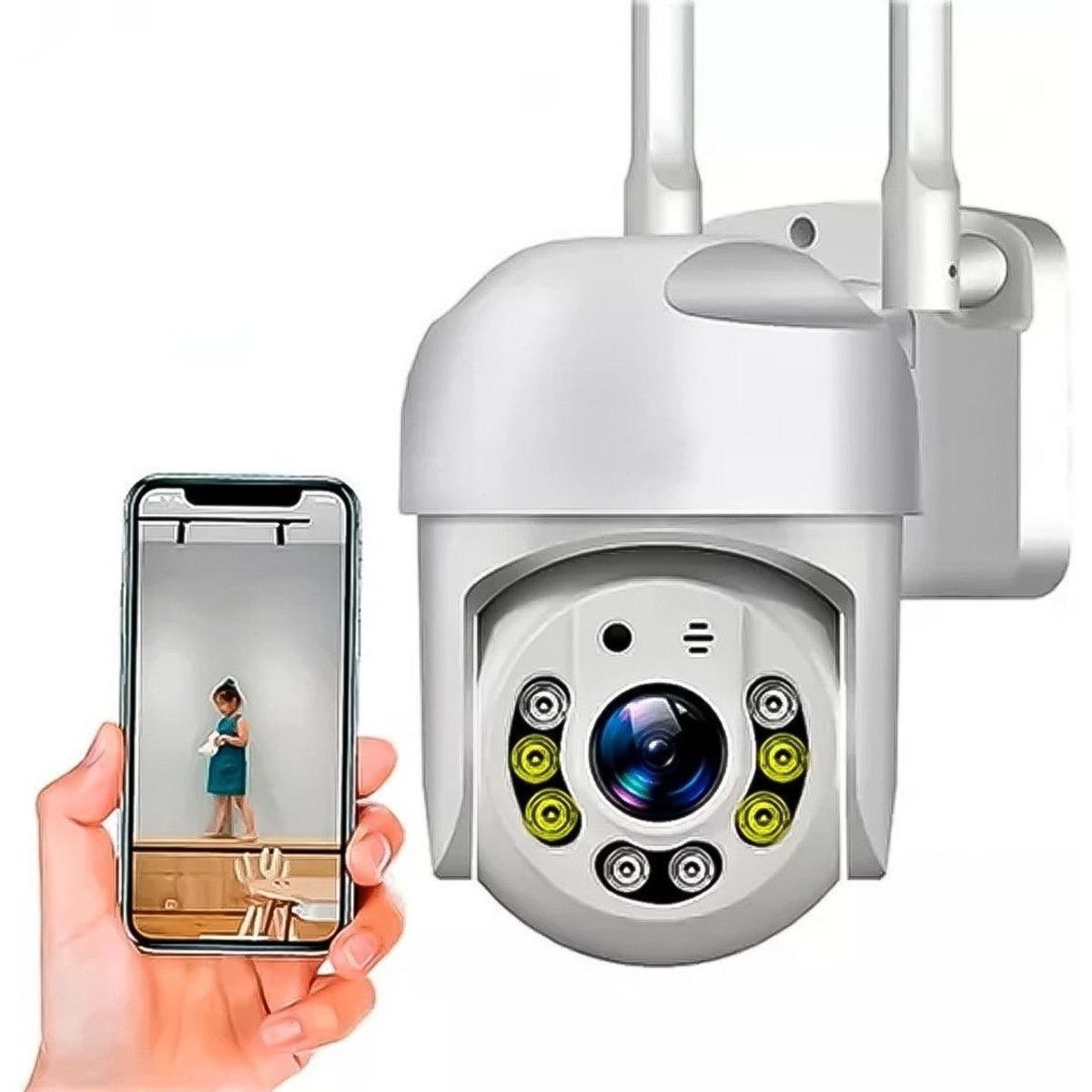 GENERICO - Cámara WiFi Exterior 5G con Visión Nocturna y Detección de Movimiento