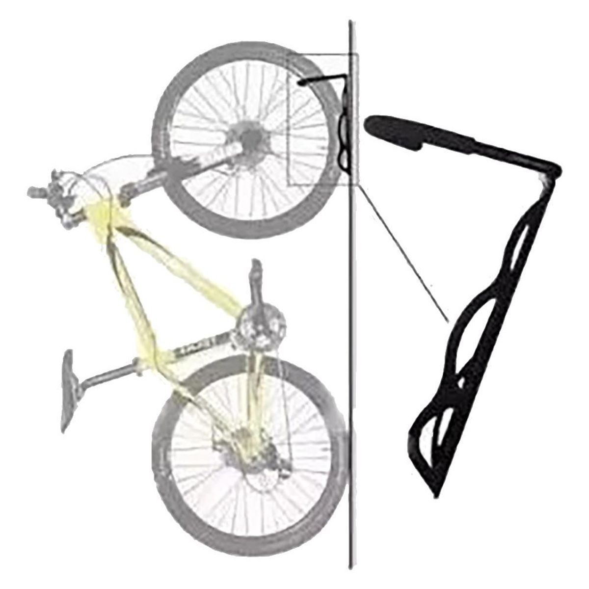 GENERICO - Pack de 6 Ganchos de Acero para Bicicleta en Pared