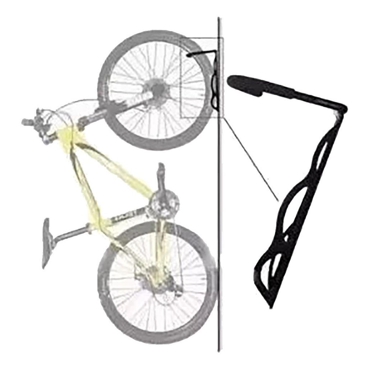 GENERICO - Pack de 6 Ganchos de Acero para Bicicleta en Pared