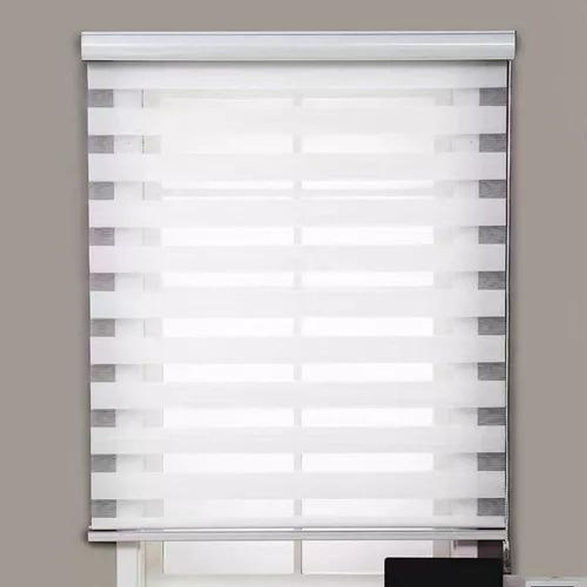 GENERICO - Cortina Roller Duo Zebra 120x200 en Color Jaspeado