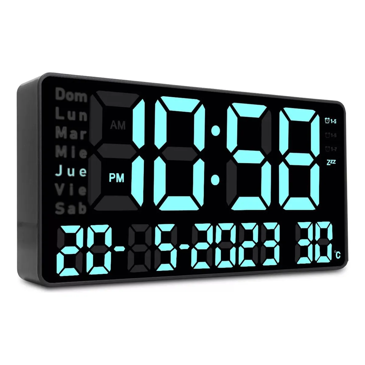GENERICO - Reloj Digital LED de Pared con Calendario y Temperatura
