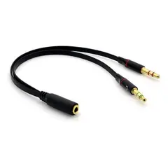 GENERICO - Cable Adaptador 35mm para Auriculares con Micrófono