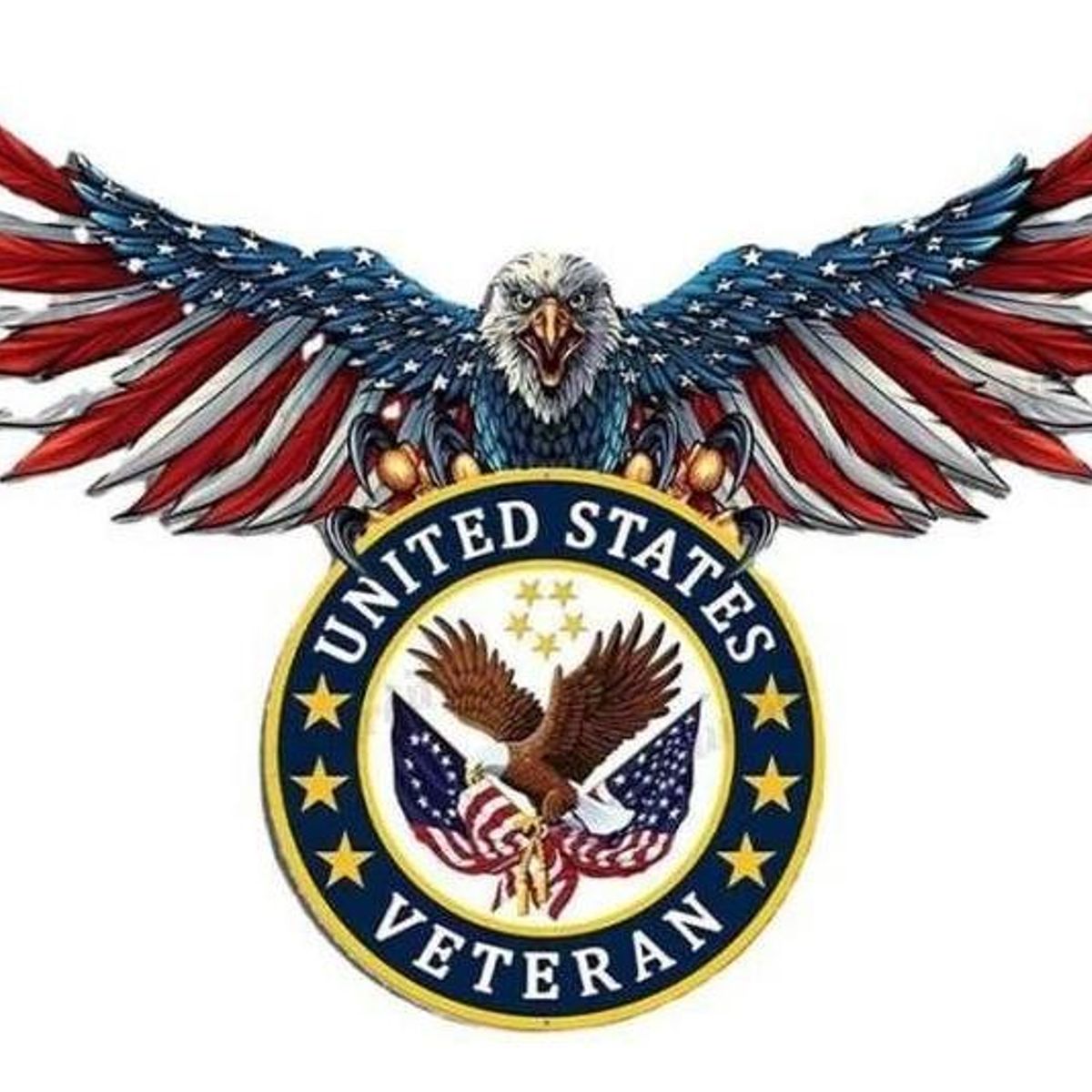 GENERICO - Adorno Colgante Metálico Patricótico para Pared 40 cm