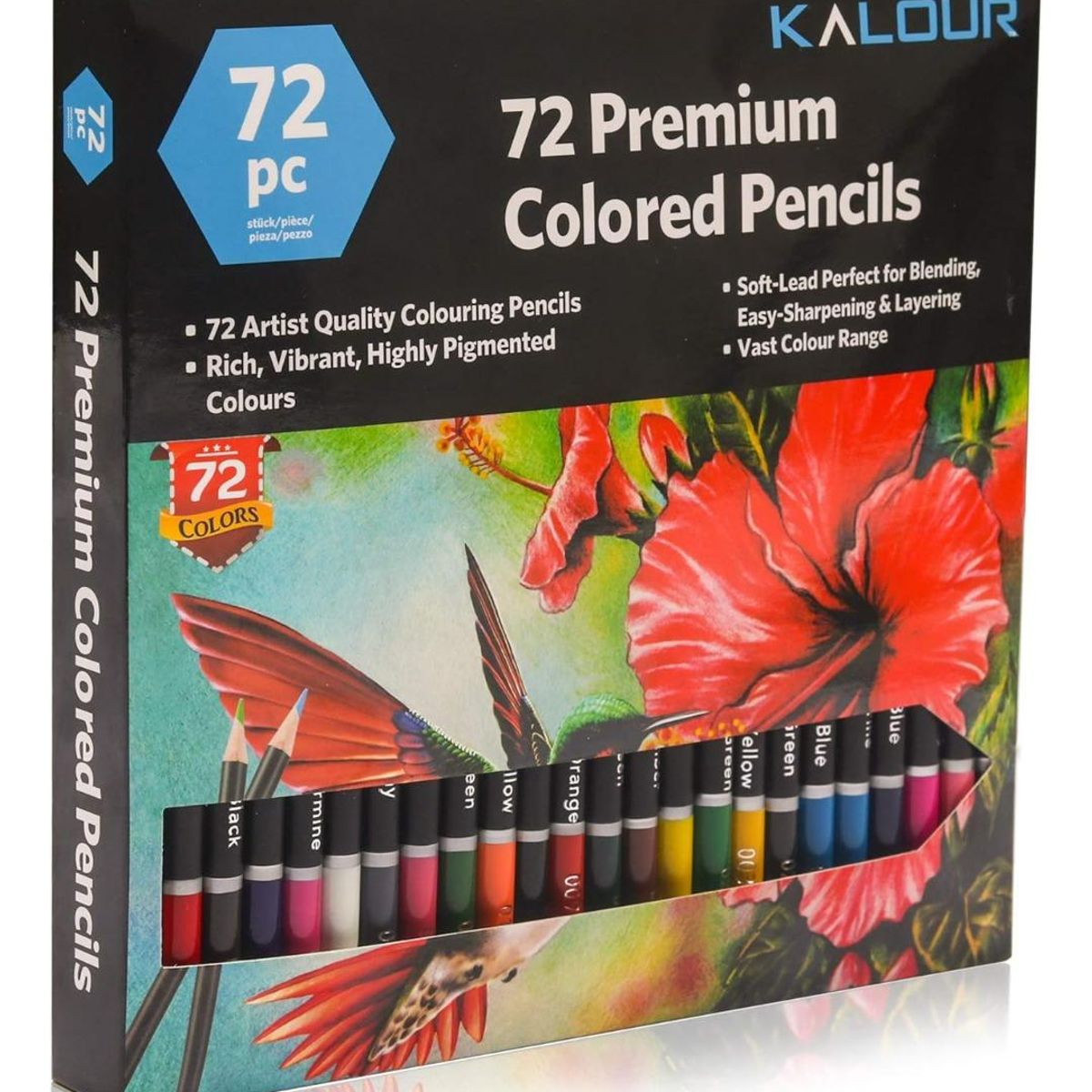 GENERICO - Juego de 72 Lápices de Colores para Dibujo y Arte