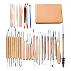 GENERICO - Kit de 30 Herramientas para Escultura y Tallado