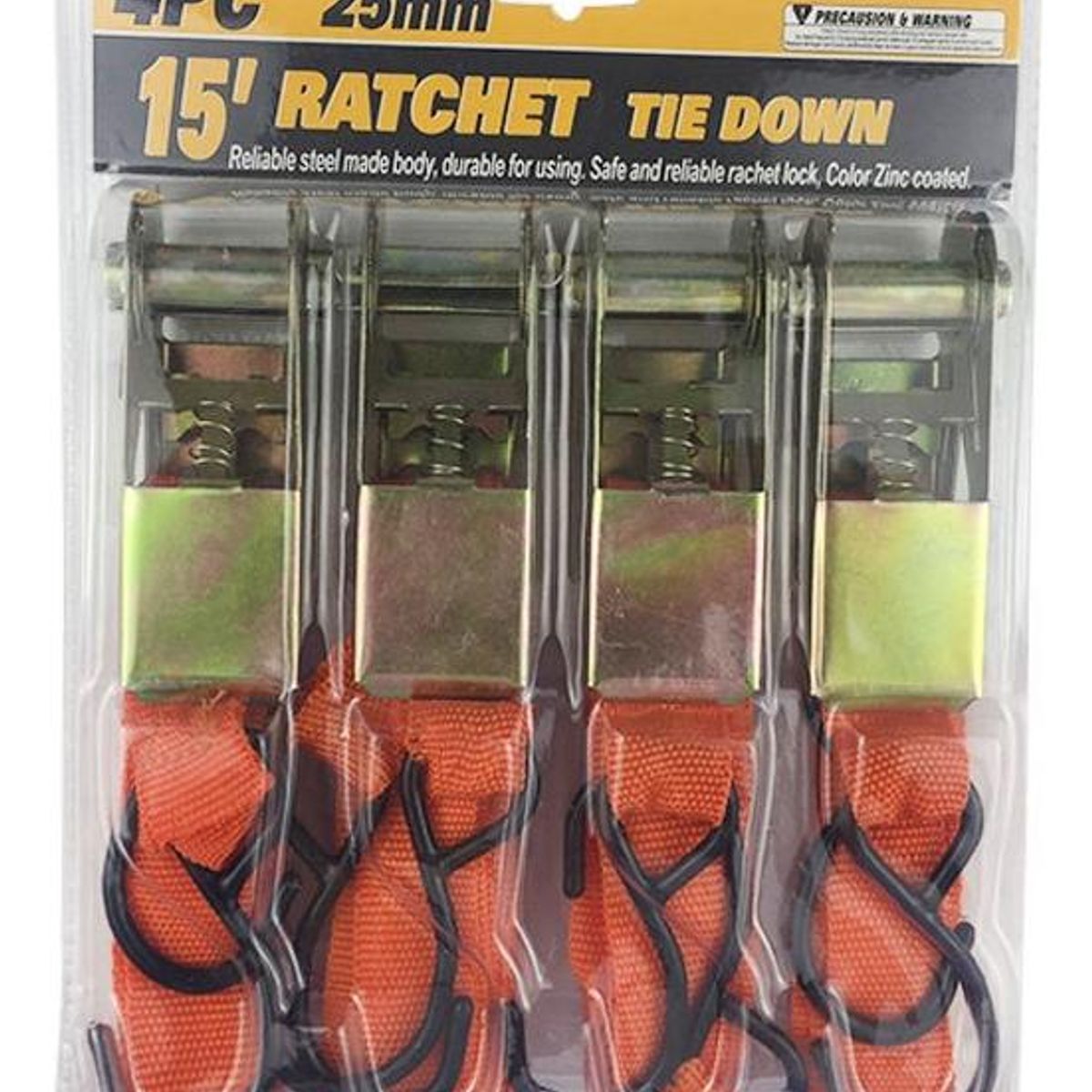 GENERICO - Kit de Eslingas de Amarre con Ganchos - 4 Piezas