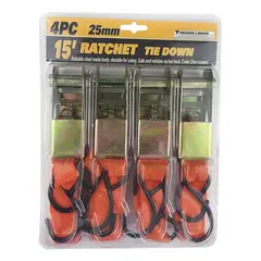 GENERICO - Kit de Eslingas de Amarre con Ganchos - 4 Piezas