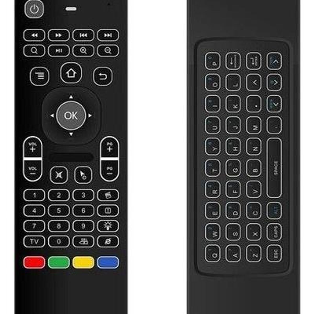 GENERICO - Teclado Inalámbrico Air Mouse con Luz de Fondo para PC y TV