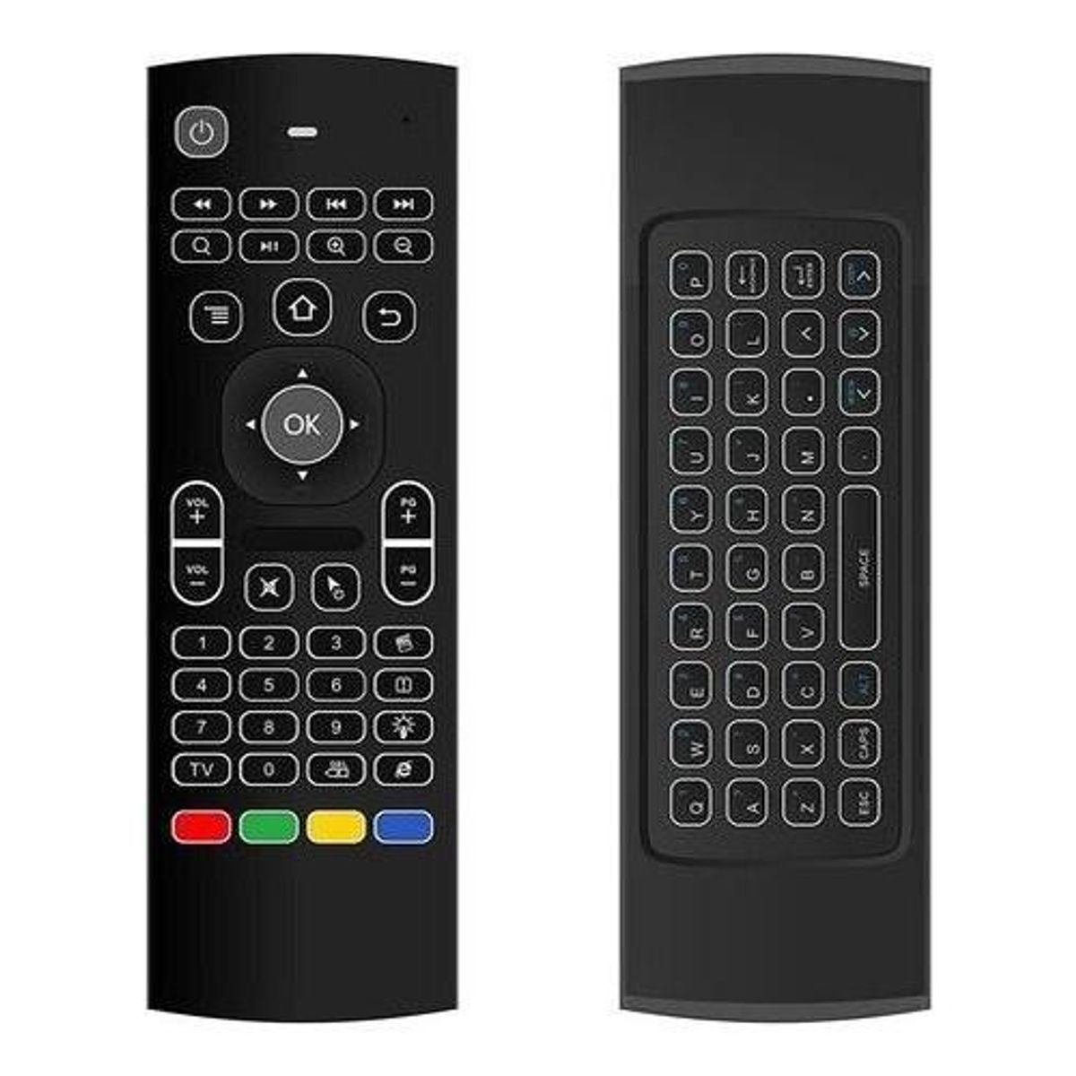 GENERICO - Teclado Inalámbrico Air Mouse con Luz de Fondo para PC y TV