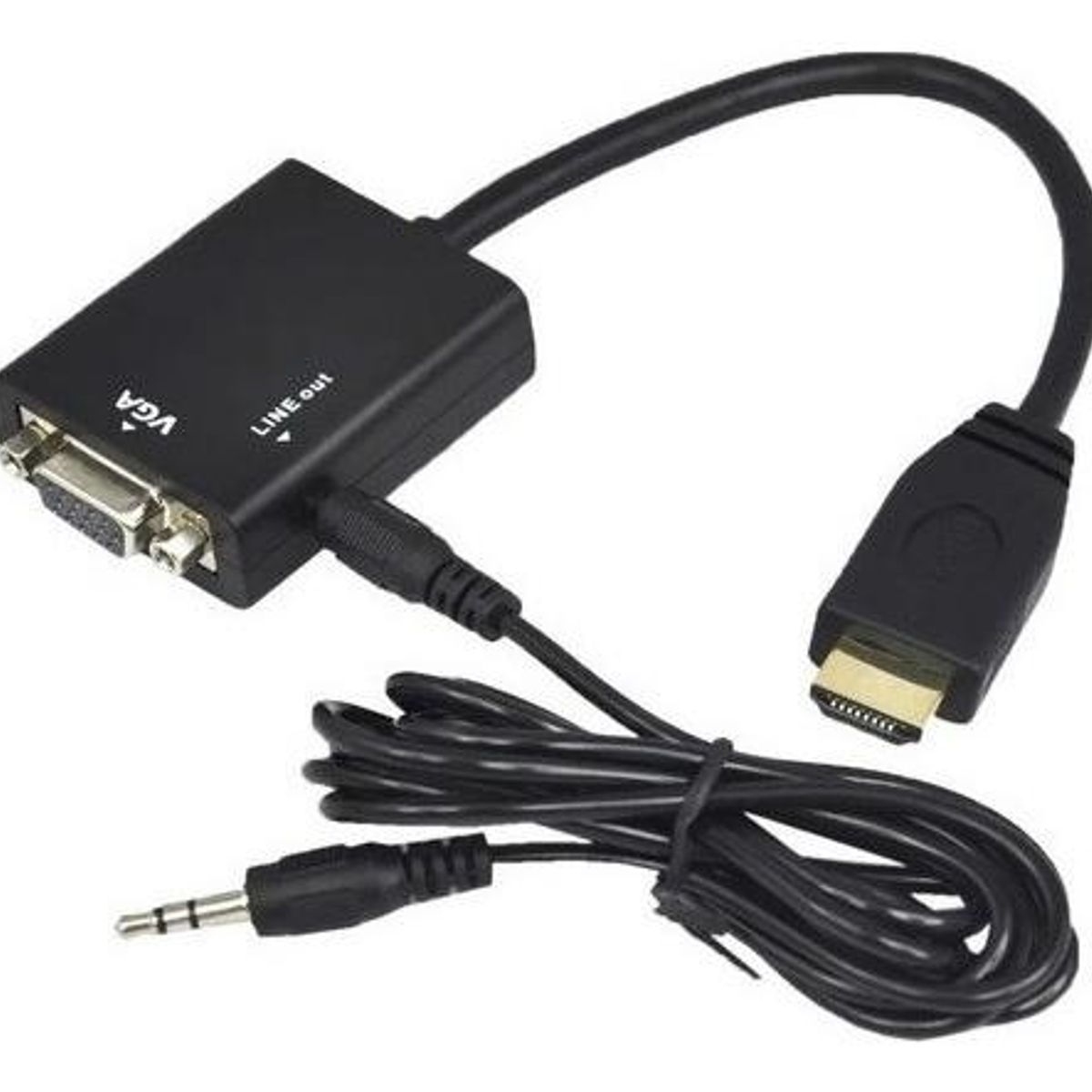 GENERICO - Adaptador HDMI a VGA Full HD con Audio 35mm