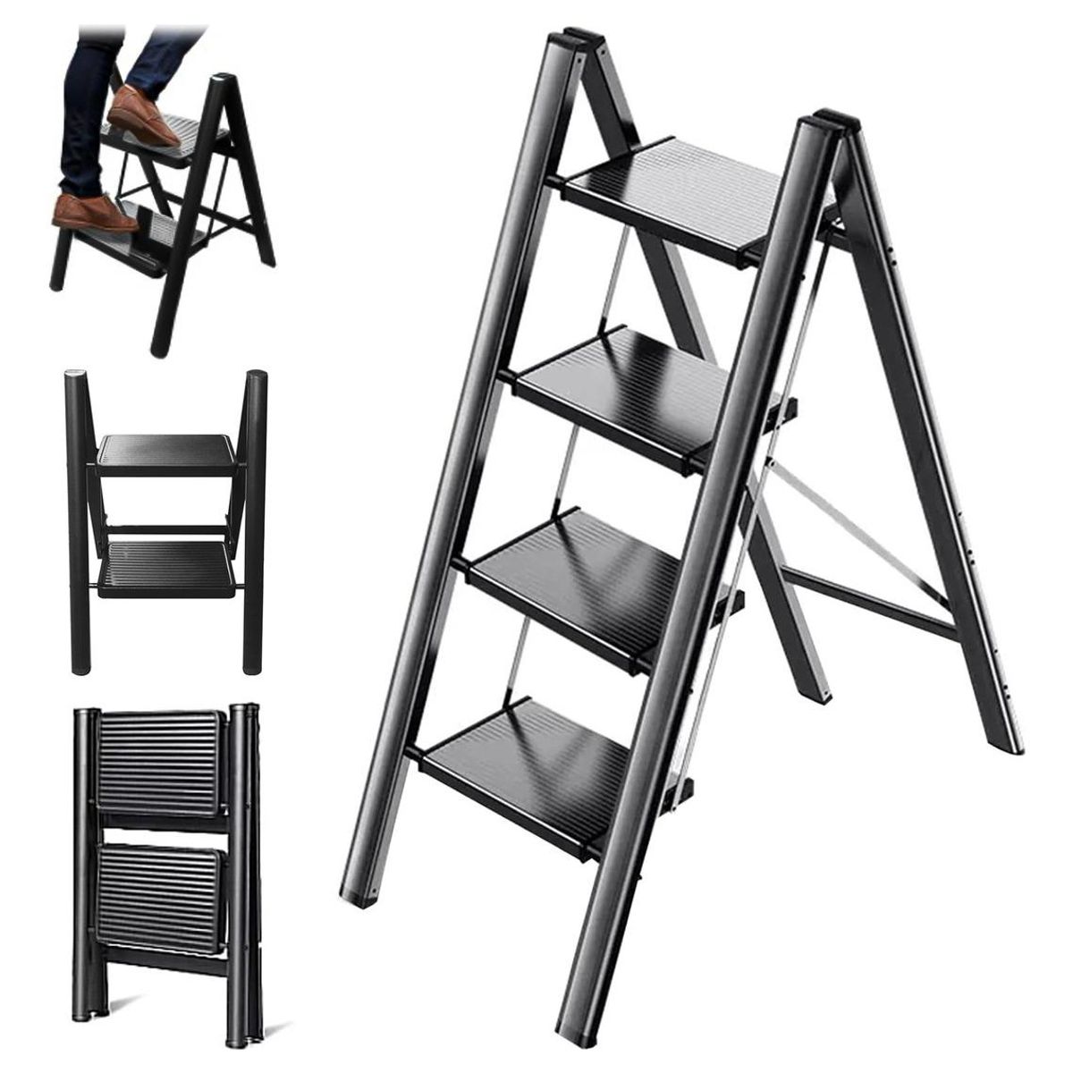 Escalera Banqueta Plegable de 4 Peldaños Resistente, marca GENERICO - Foto Principal