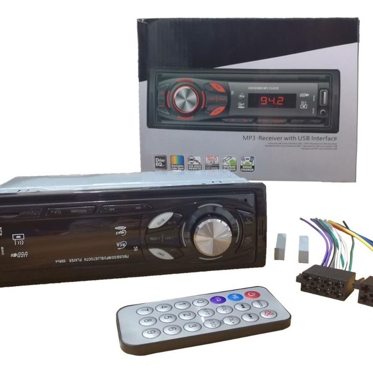 GENERICO - Radio Auto Bluetooth FM MP3 USB SD AUX Integrado