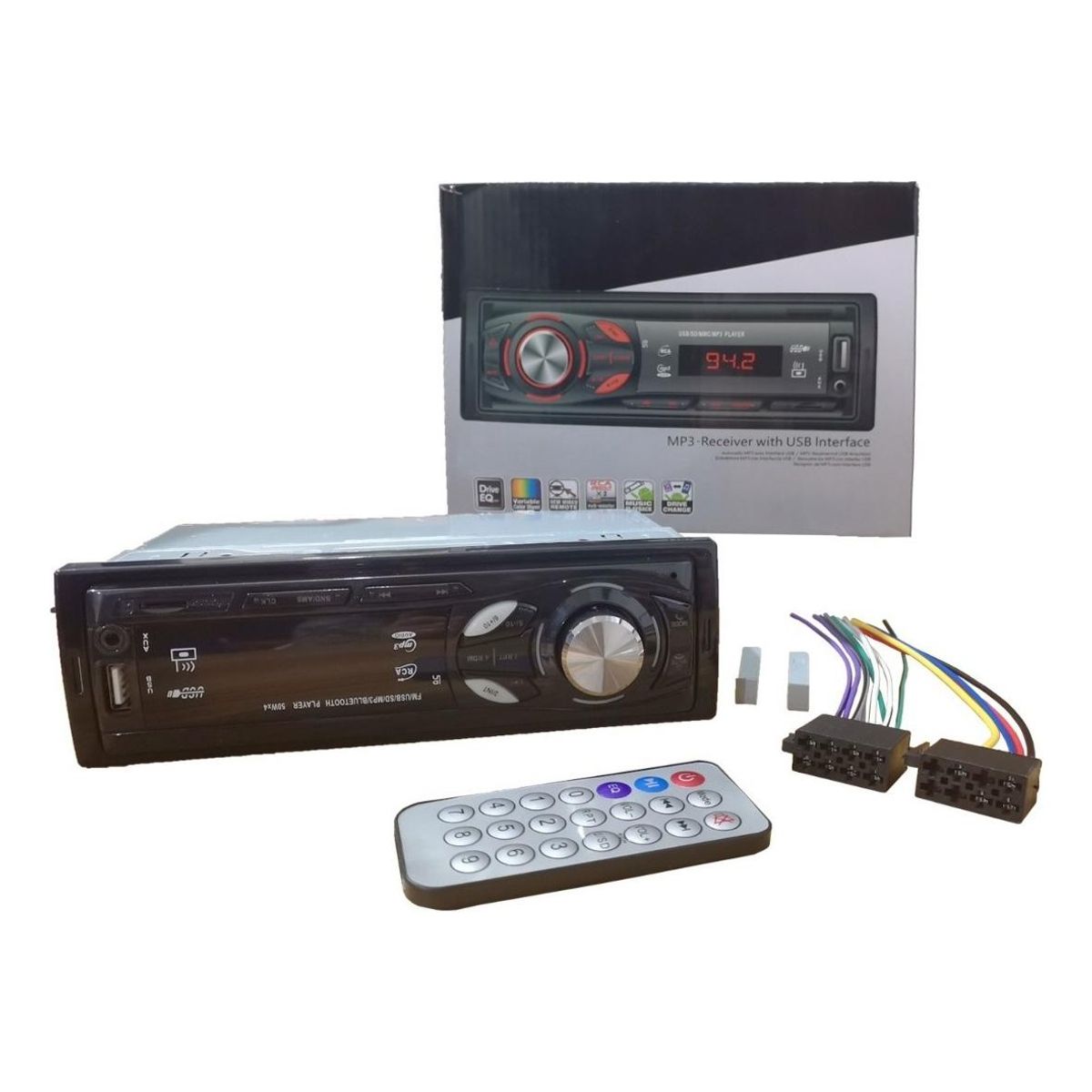GENERICO - Radio Auto Bluetooth FM MP3 USB SD AUX Integrado