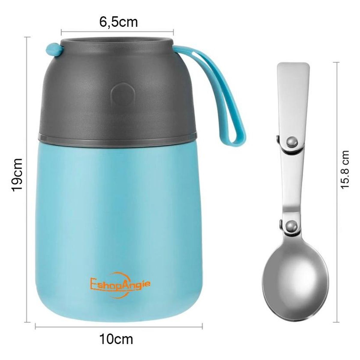 GENERICO - Termo de Comida Aislante Acero Inoxidable 650ml con Cuchara