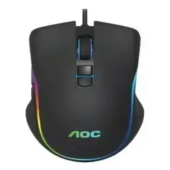 GENERICO - Mouse Gamer USB AOC GM100 2400 DPI RGB 6 Botones