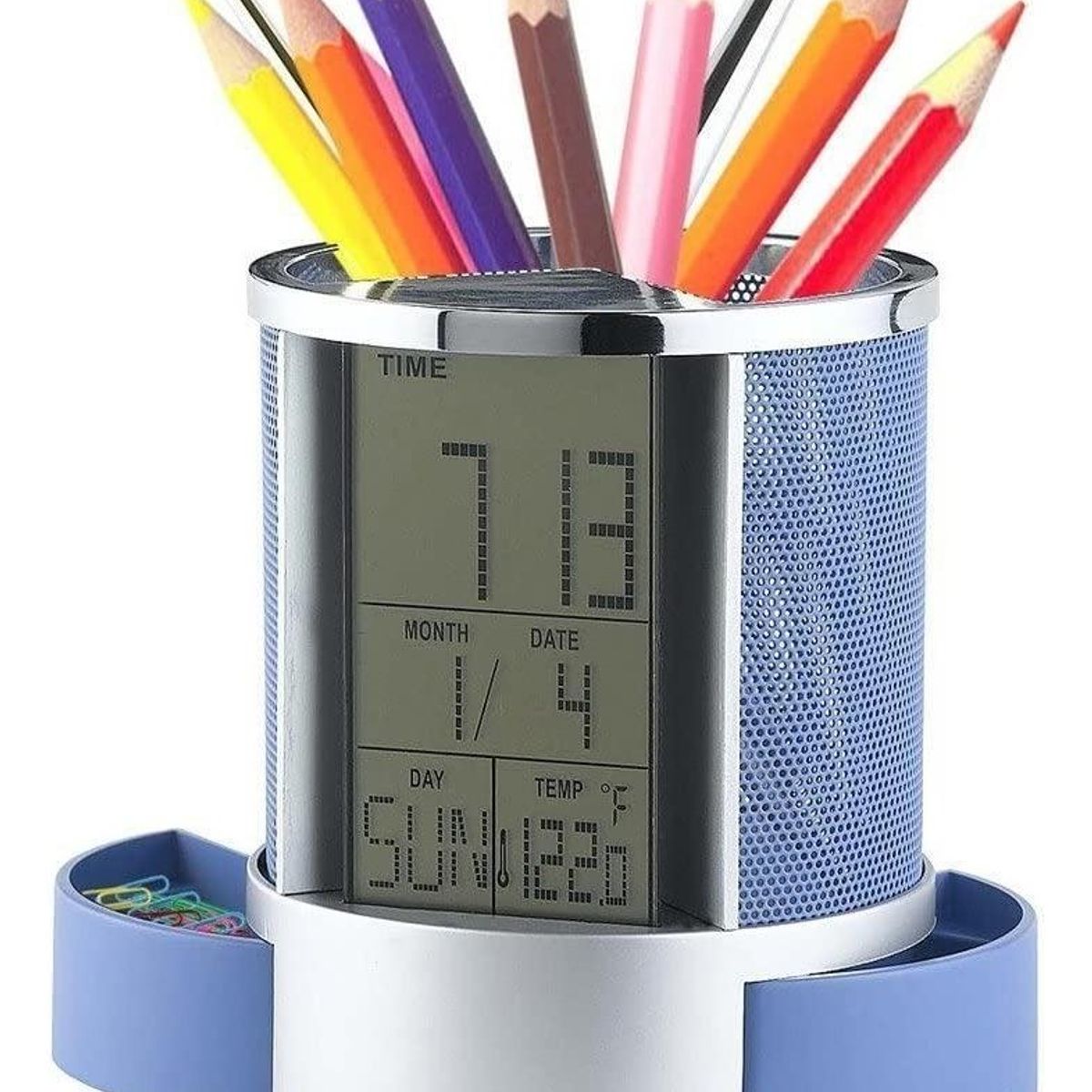 GENERICO - Organizador con Reloj Alarma y Pantalla LCD