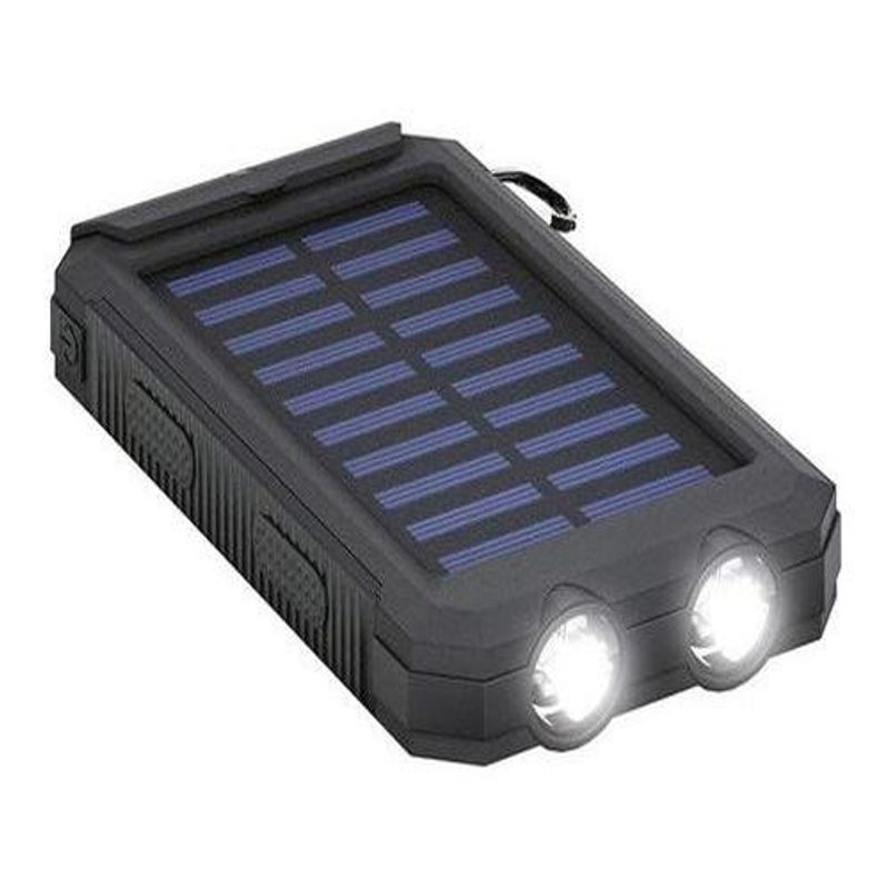 GENERICO - Cargador Portátil Solar de 10000mAh con Luz LED