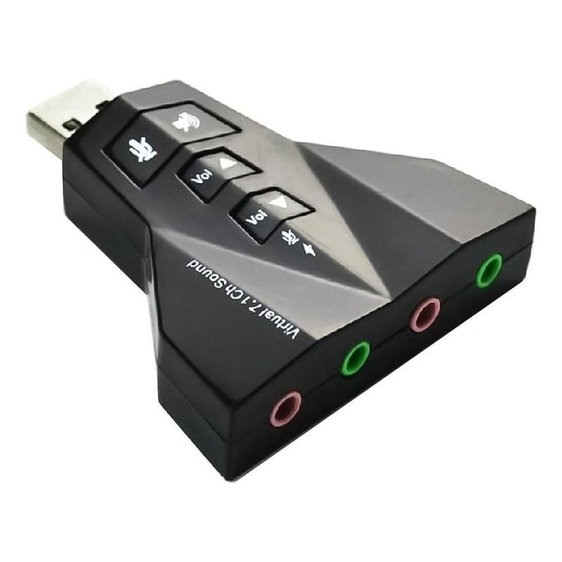 GENERICO - Tarjeta de Sonido USB Externa 71 Doble Jack
