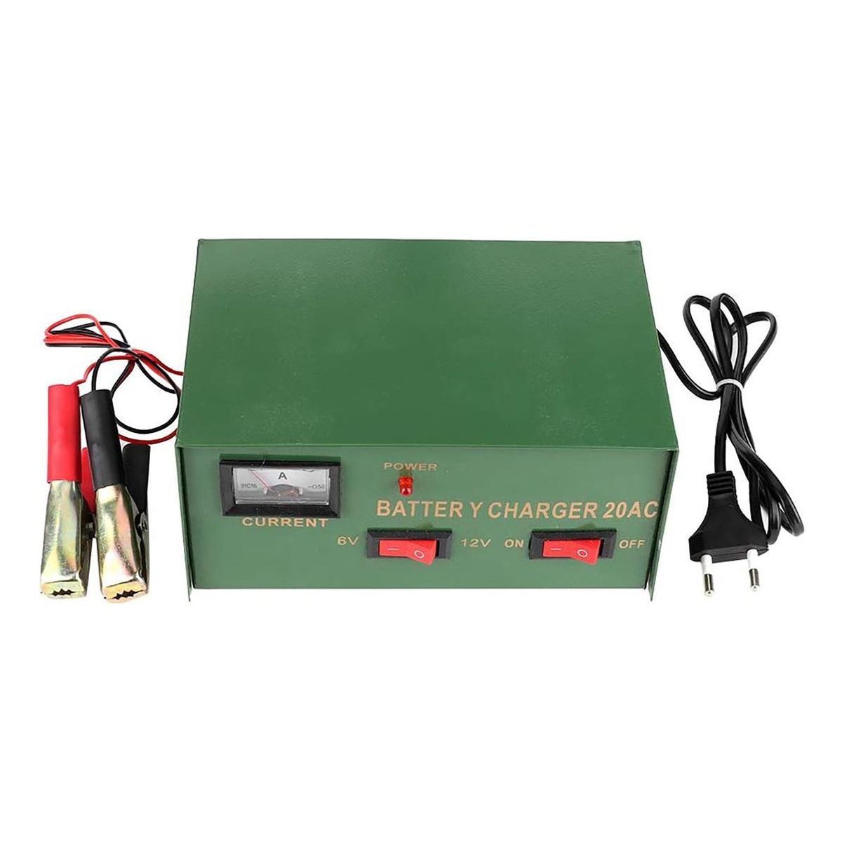 GENERICO - Cargador de Batería 12V y 6V para Autos y Motos 20A