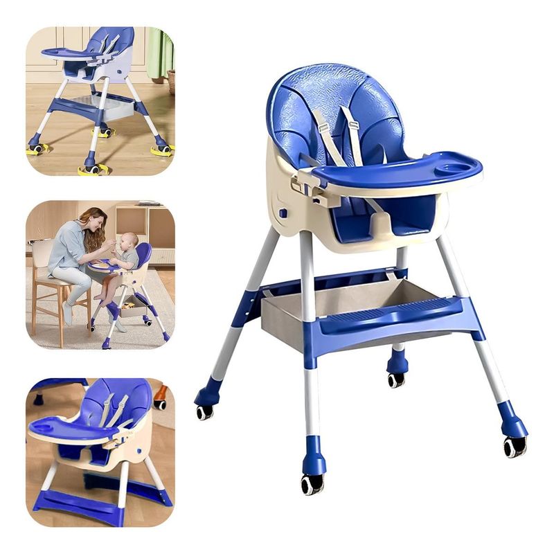 GENERICO - Silla Portátil para Bebé con Ruedas y Funda Suave