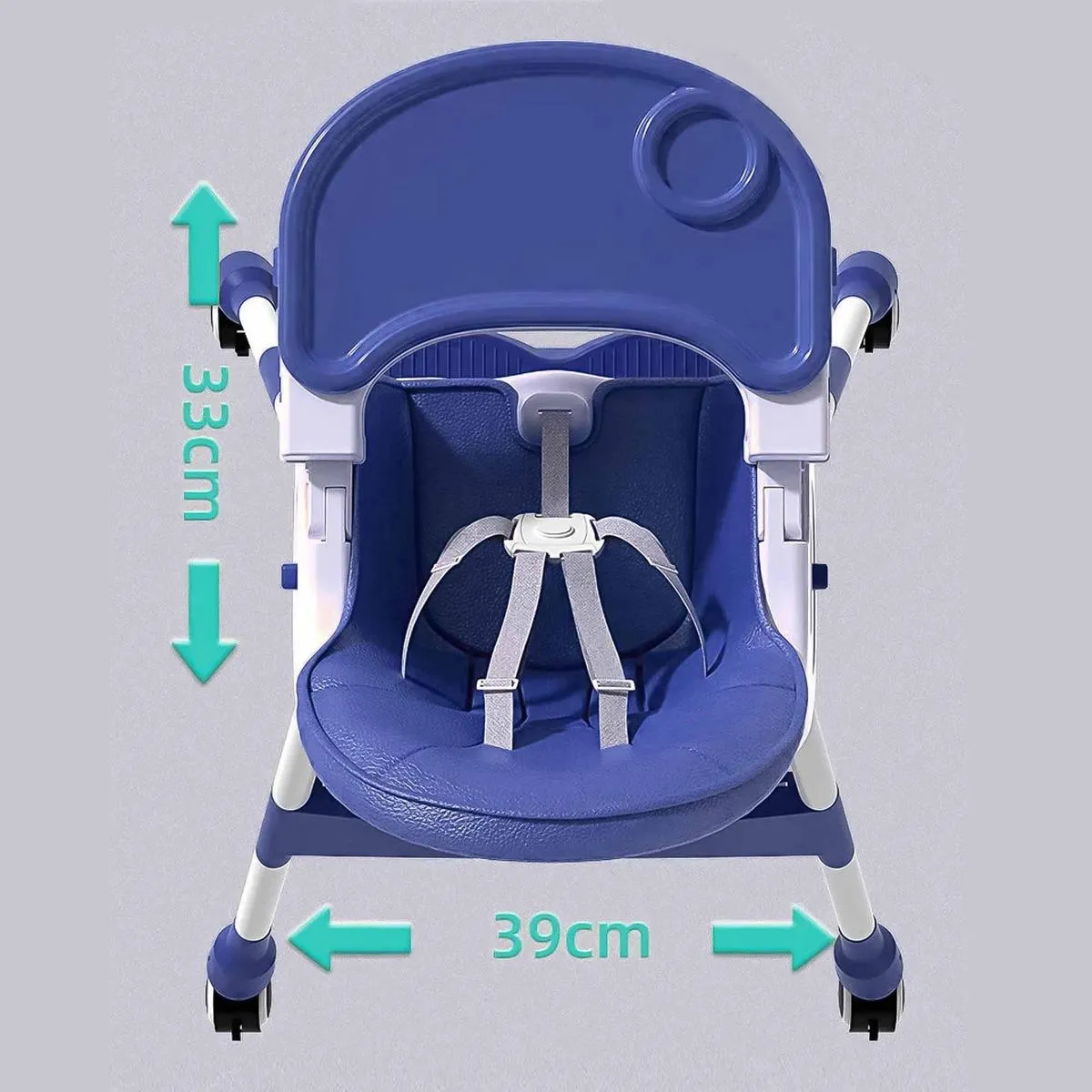 GENERICO - Silla Portátil para Bebé con Ruedas y Funda Suave