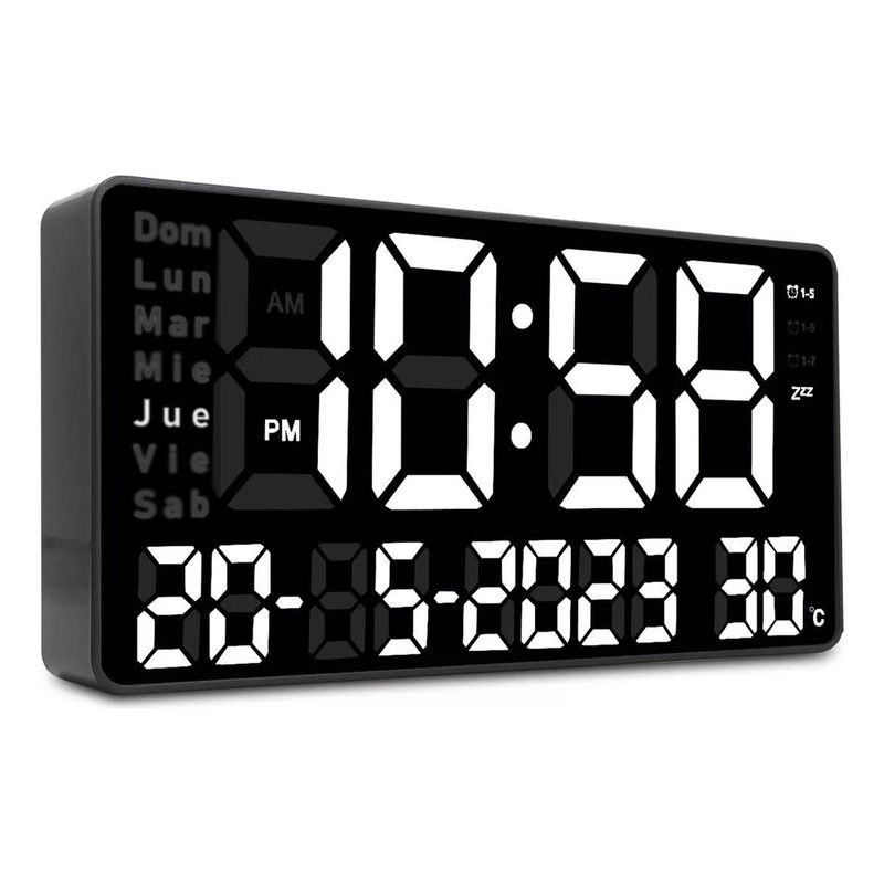 GENERICO - Reloj Digital LED Decorativo con Calendario y Temperatura