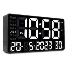 GENERICO - Reloj Digital LED Decorativo con Calendario y Temperatura