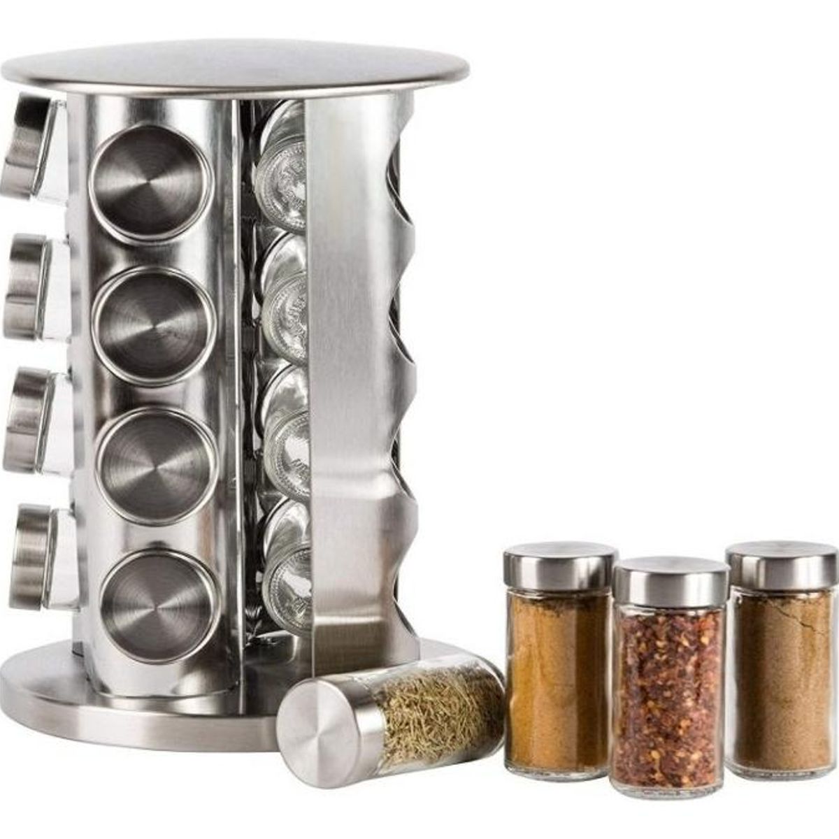 GENERICO - Set Condimentero Giratorio de 16 Piezas para Cocina