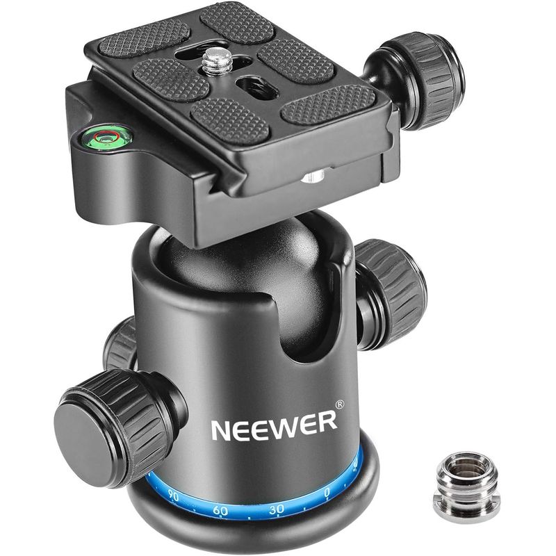 NEEWER - Cabezal de Bola Neewer Arca con Placa QR Azul y Negro