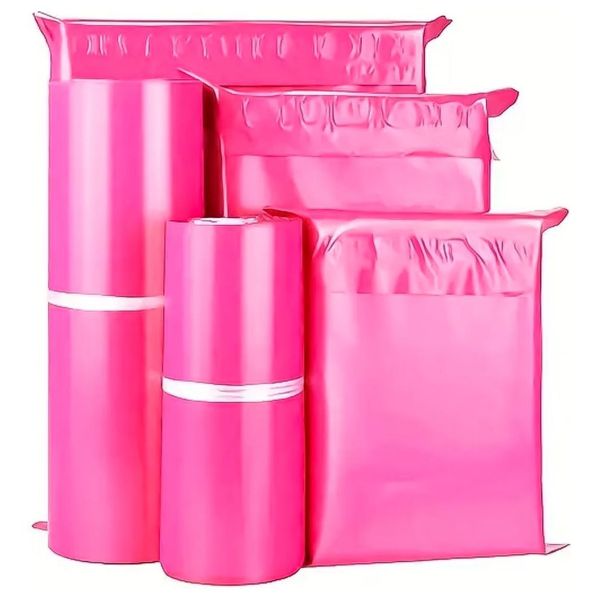 GENERICO - Pack de 100 Bolsas Rosadas Autoadhesivas para Envíos 35x45cm