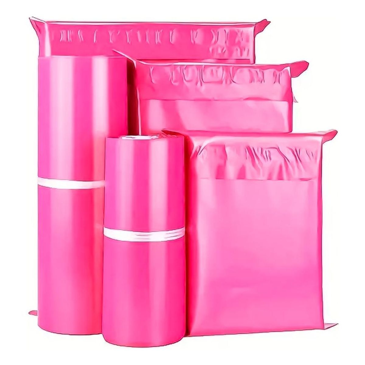 GENERICO - Pack de 100 Bolsas Rosadas Autoadhesivas para Envíos 35x45cm
