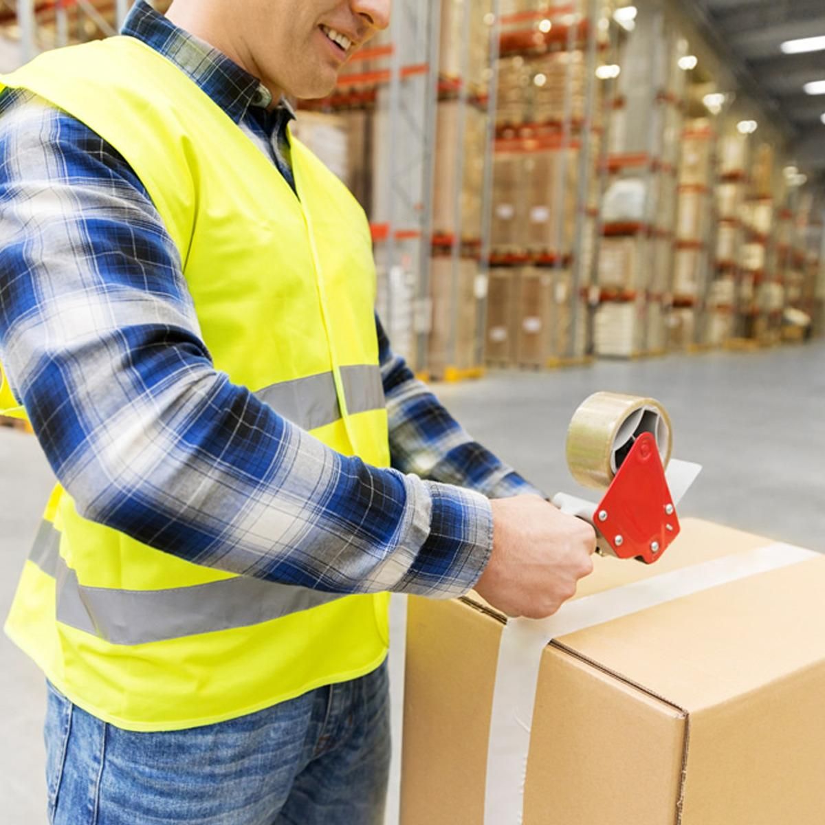 GENERICO - Pack de Cinta Embalaje Frágil 50m x 48mm - 6 Unidades