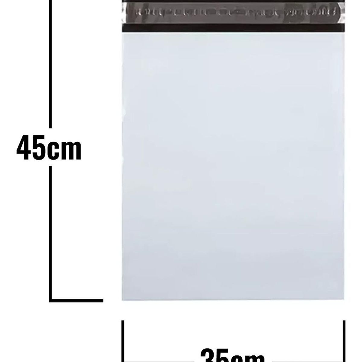 GENERICO - Pack de 100 Bolsas de Embalaje Autoadhesivas Blancas 35x45cm