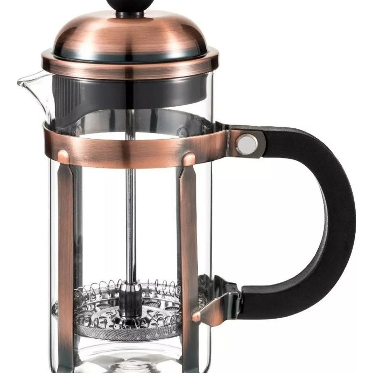 GENERICO - Cafetera Prensa Francesa Bronce y Vidrio - 600ml