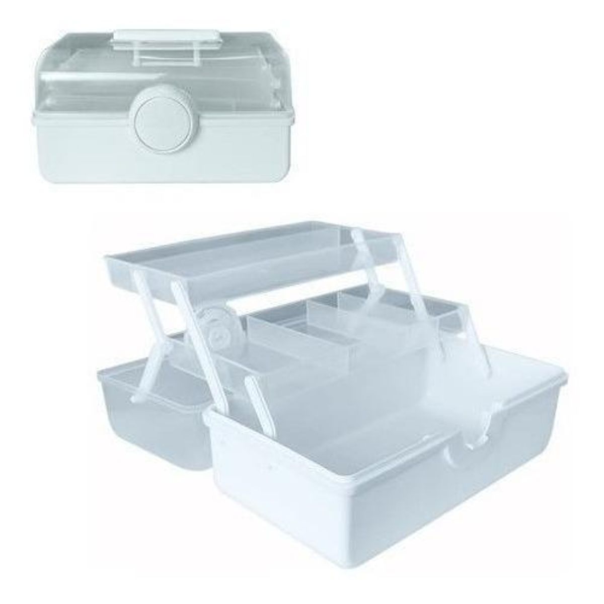 GENERICO - Caja Organizadora Plástica Multiuso con Compartimientos Amplios