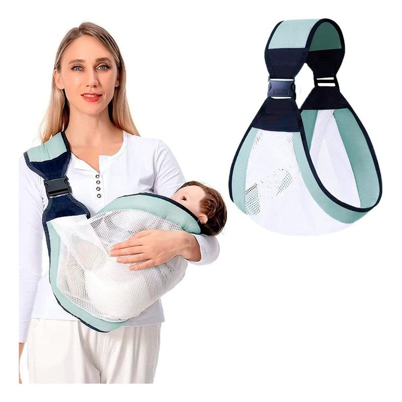 GENERICO - Fular Portabebés Ergonómico Ajustable y Transpirable