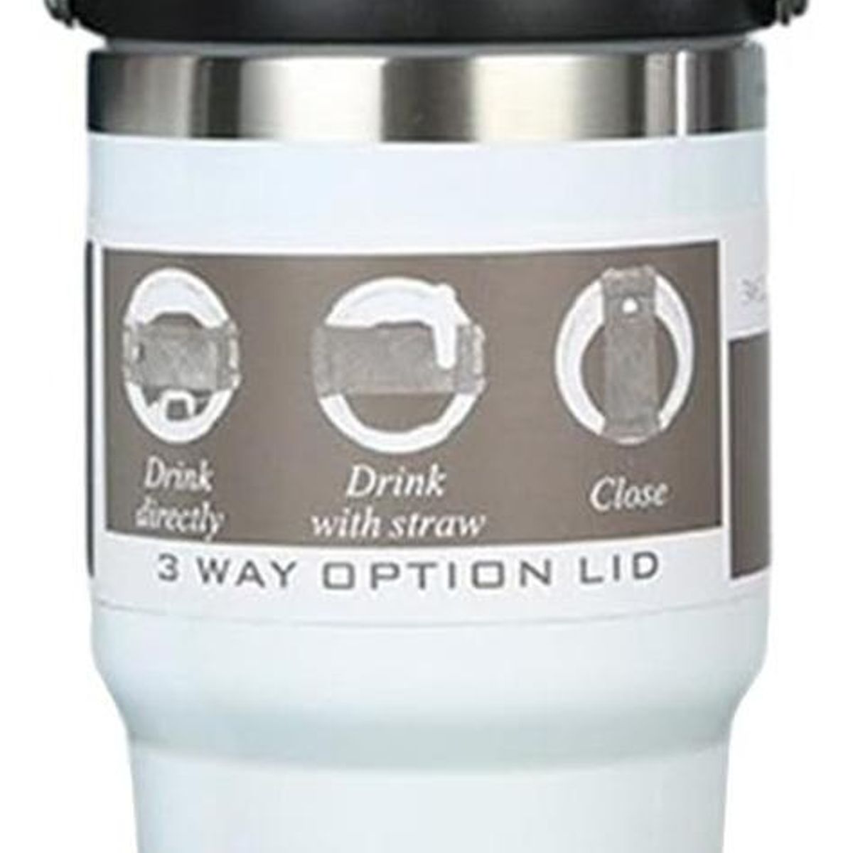 GENERICO - Mug Térmico Inoxidable 600ml con Popote Oculto
