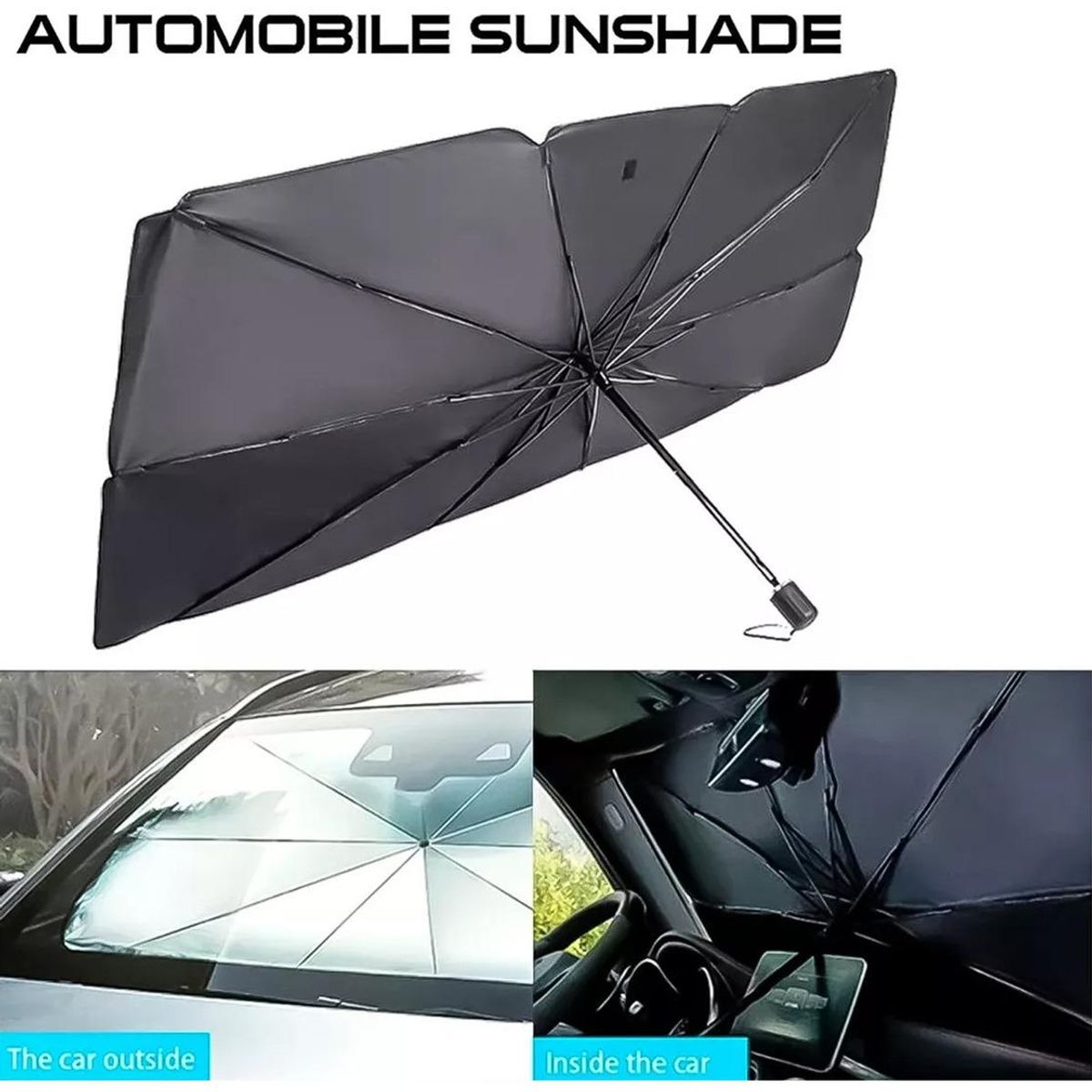 GENERICO - Parasol Automotriz Tipo Sombrilla para Parabrisas UV