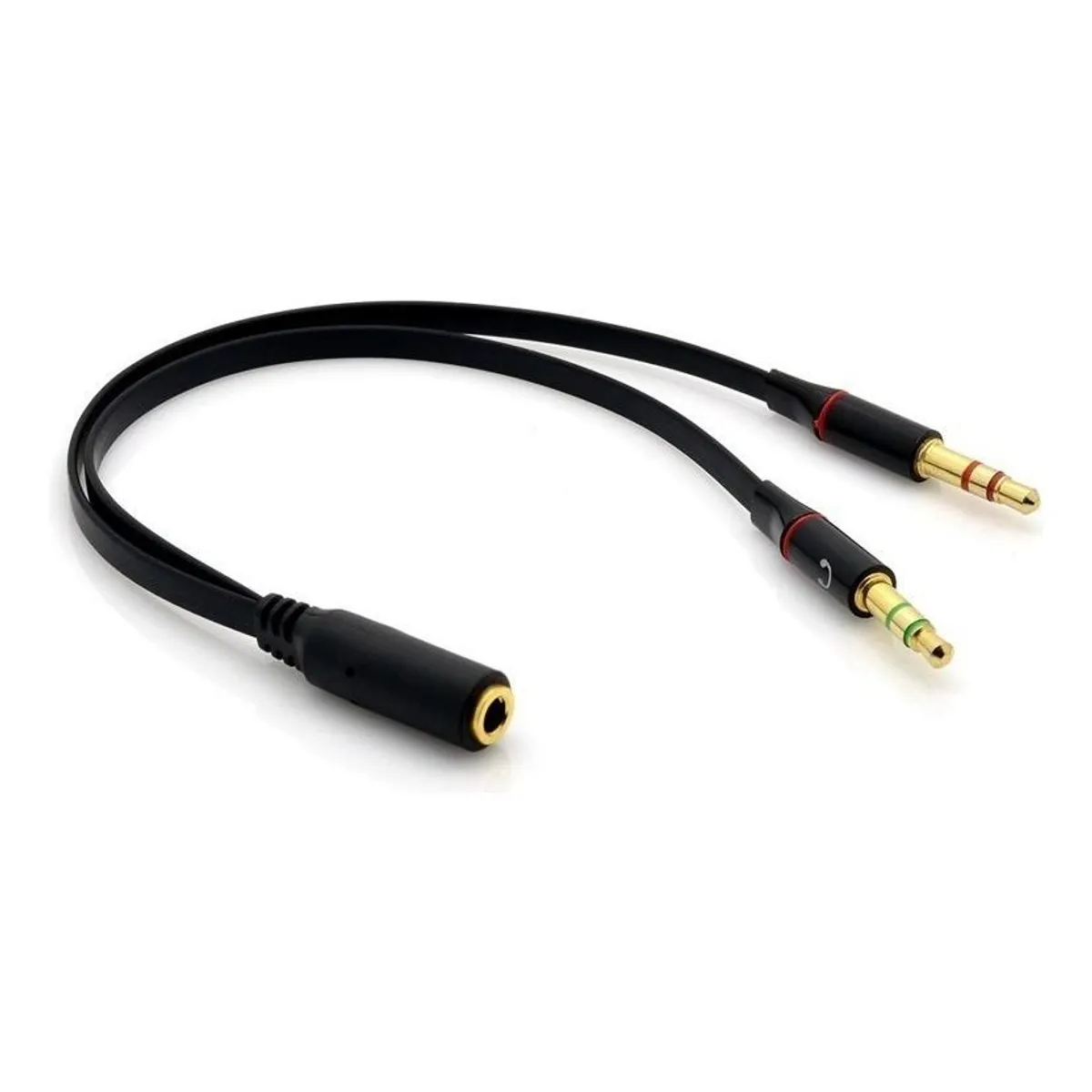 GENERICO - Adaptador 35mm para Auriculares con Micrófono - Pack de 5