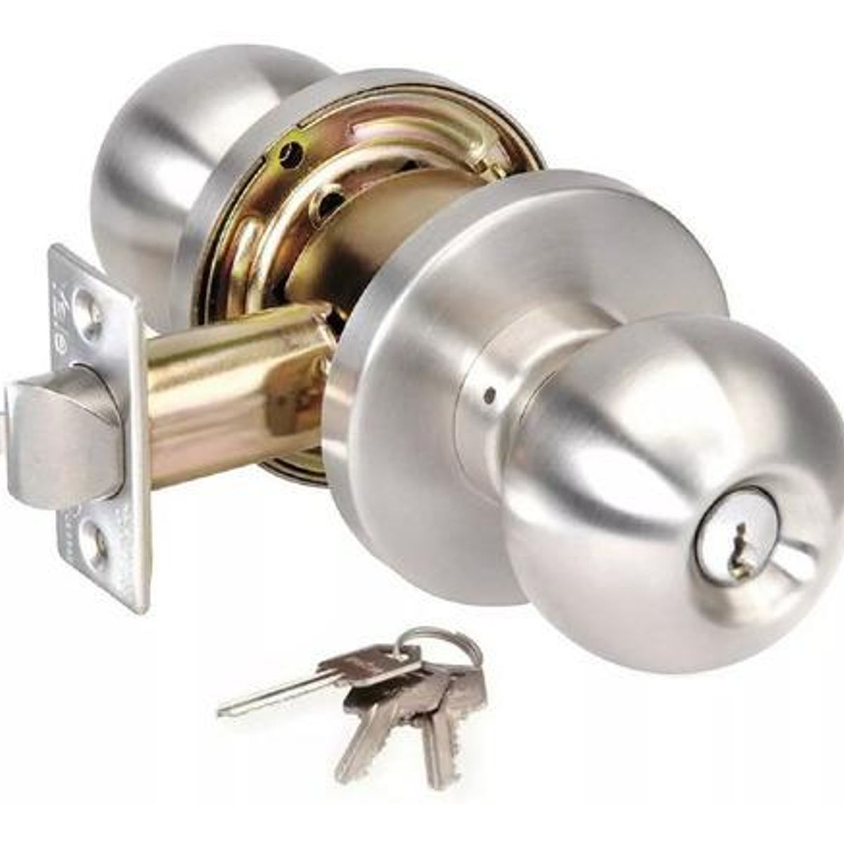 GENERICO - Chapa Cerradura para Puertas Interior y Exterior Color Plateado