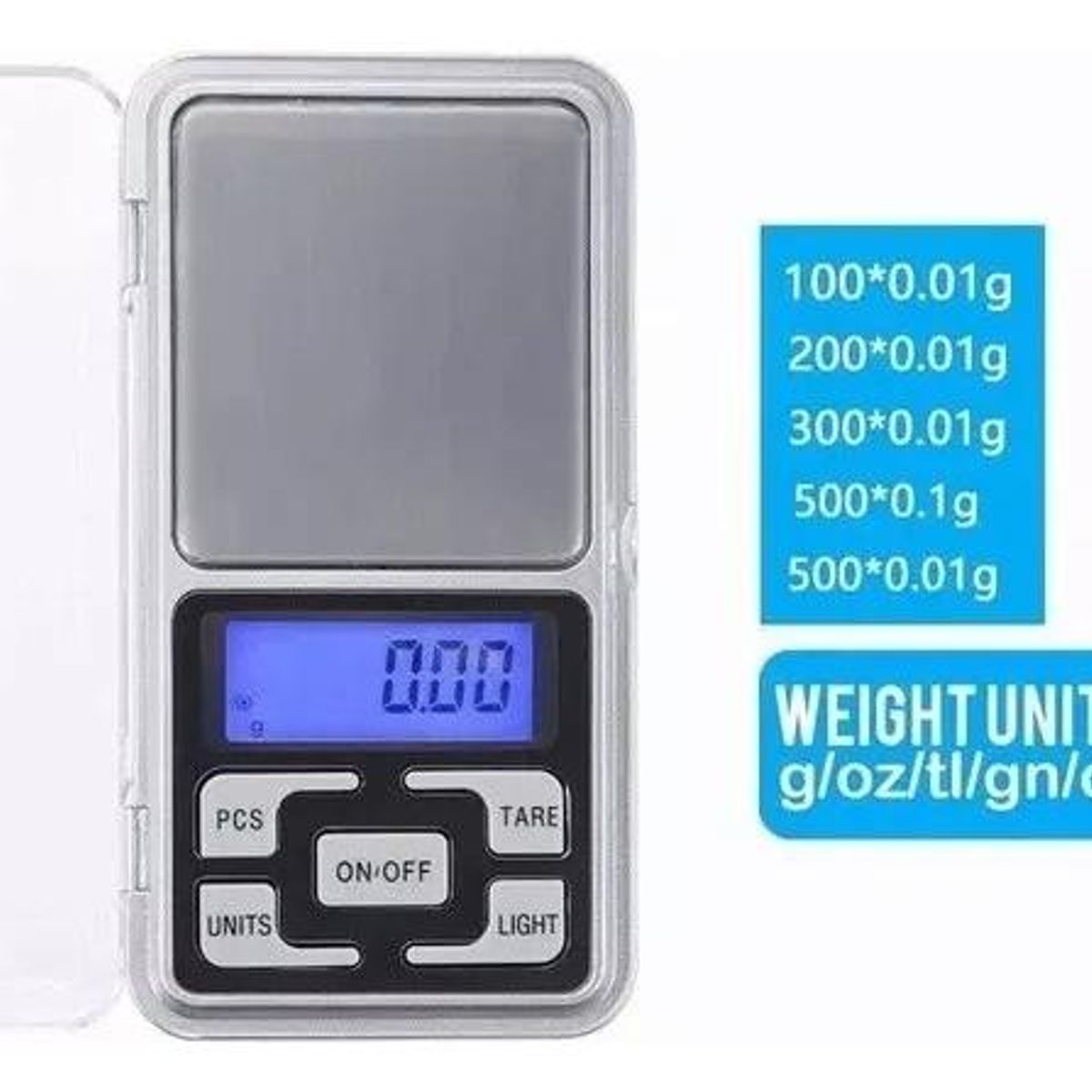 GENERICO - Balanza Digital de Precisión Portátil Plateada para Joyería