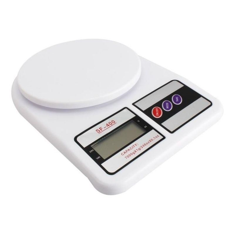GENERICO - Balanza Digital de Cocina SF-400 Blanca 10kg Precisa.